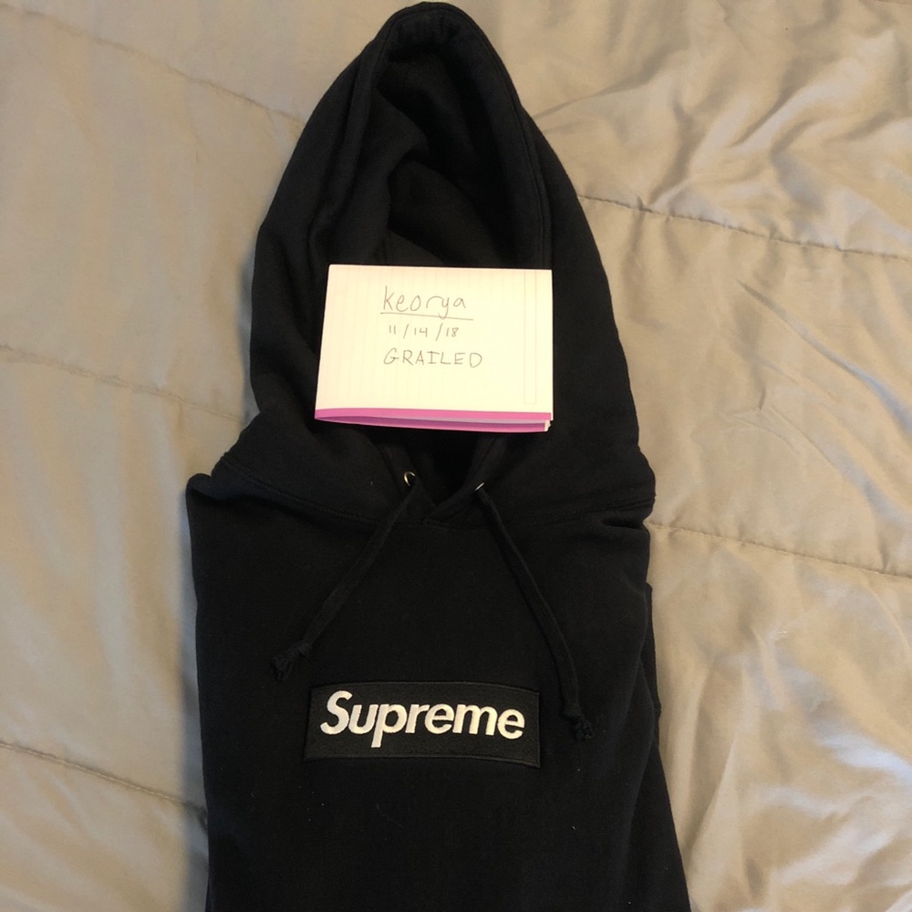 Supreme Box Logo Hoodie Black on Black
